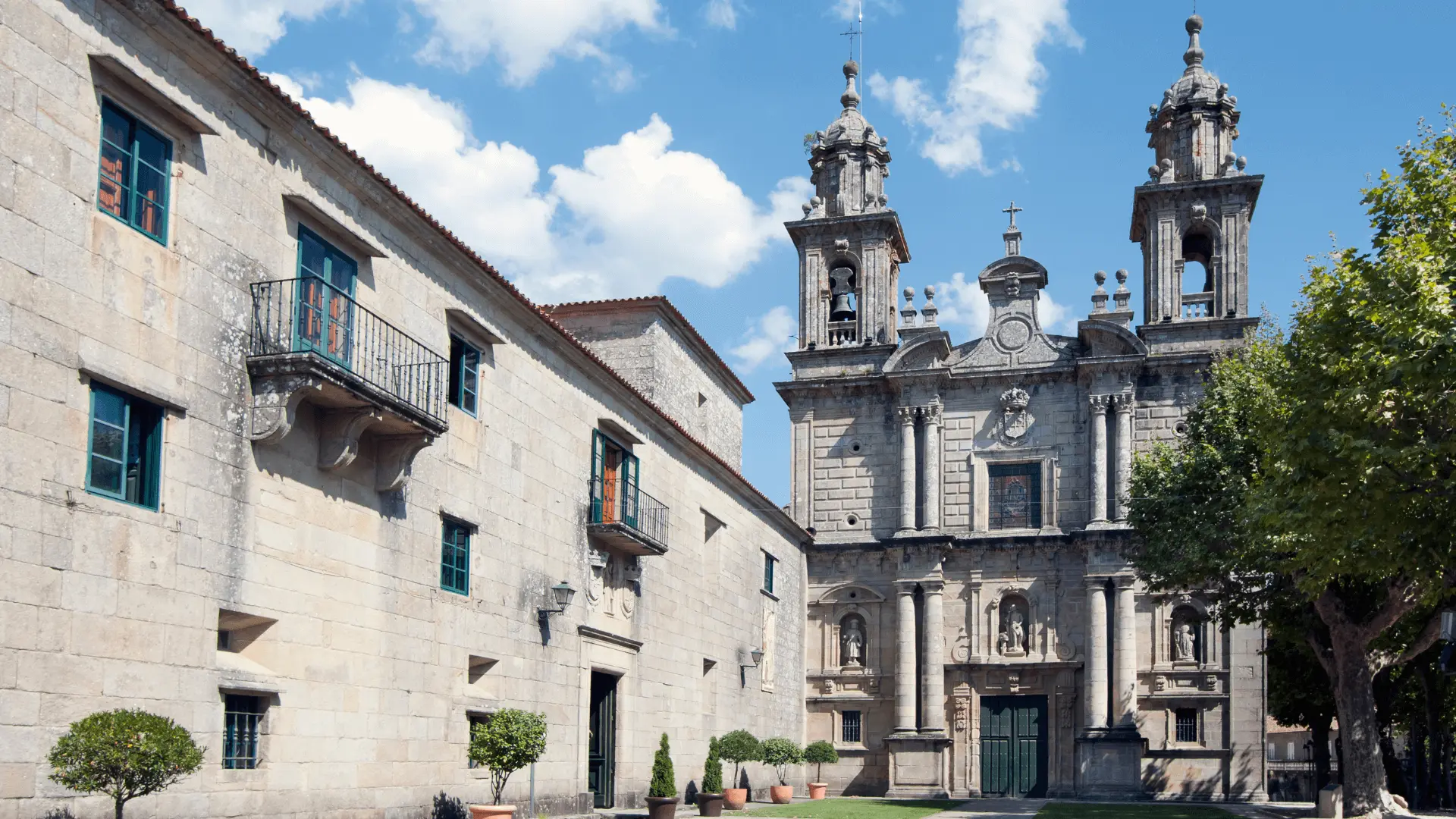 San Xoán de Poio monastery church bell tower